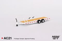 Mini GT AC21 Car Hauler Trailer Type C / White