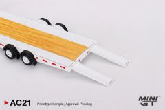 Mini GT AC21 Car Hauler Trailer Type C / White