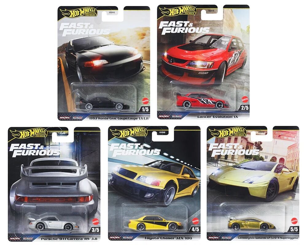 Hot Wheels Premium - F&F 5 li Set - HNW46-979M
