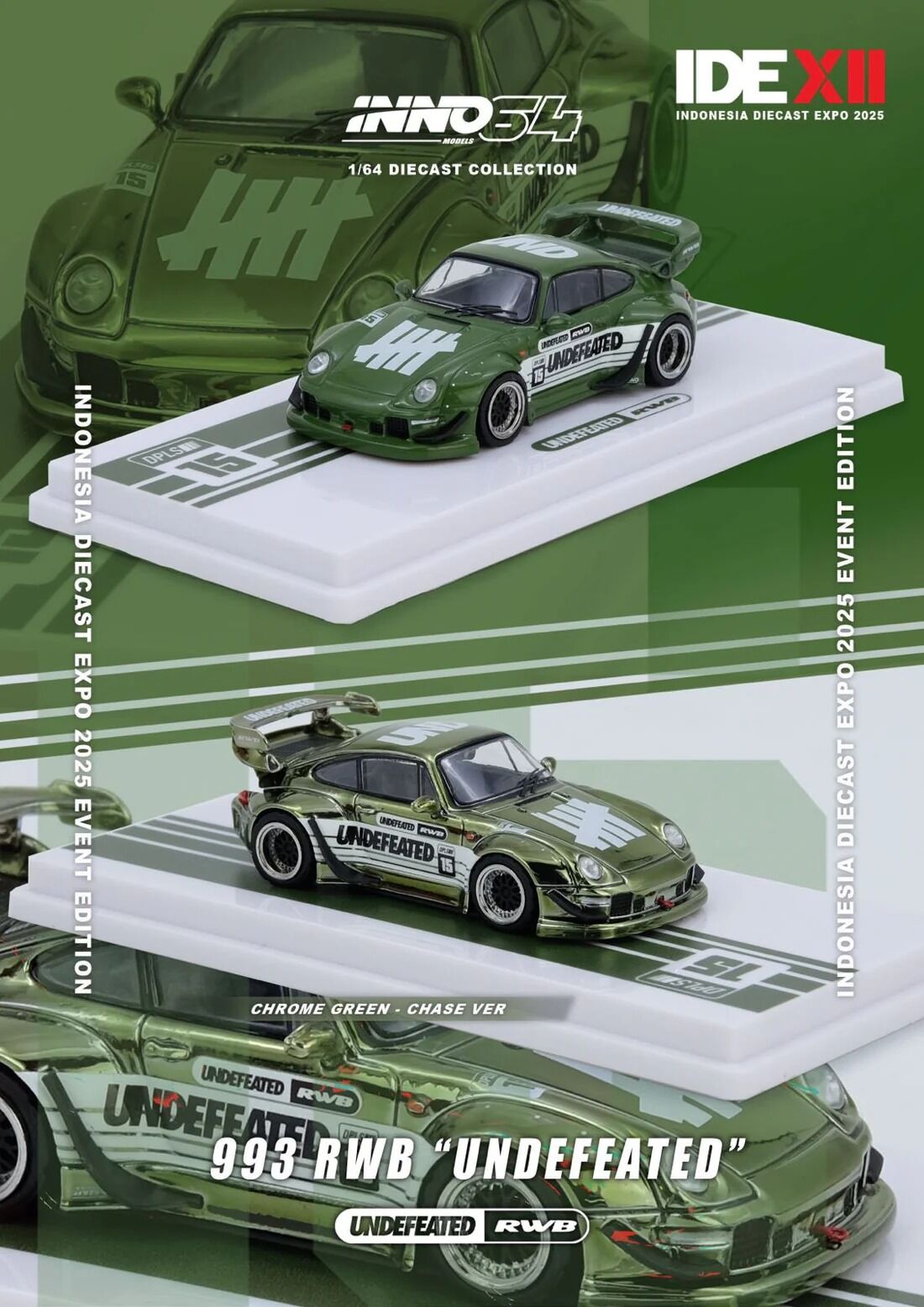 İnno 64 Models Undefeated Porsche 993 RWB Yeşil