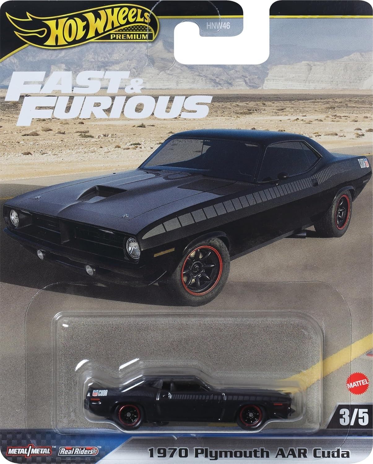 Hot Wheels Premium F&F -  Fast & Furious 6 - 1970 Plymouth AAR Cuda HYP68