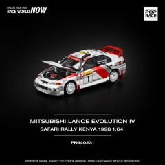 Pop Race 1/64 Mitsubish Lancer Evolution 4 Safari Rally Kenya 1998 - PR640231