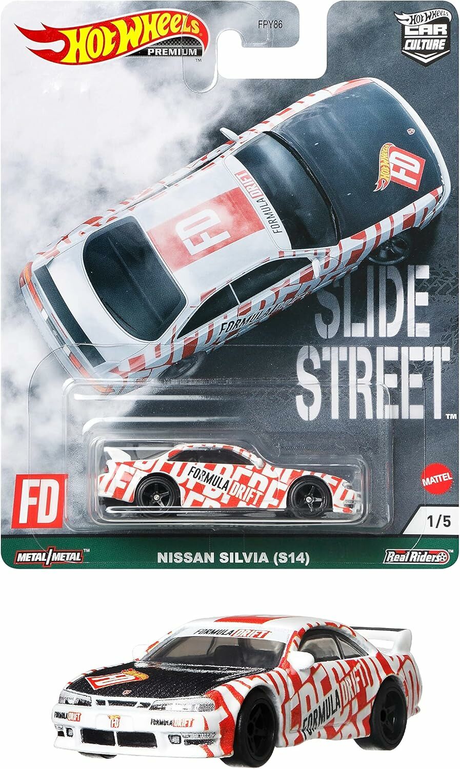 Hot Wheels Premium Slide Street Nissan Silvia (S14)