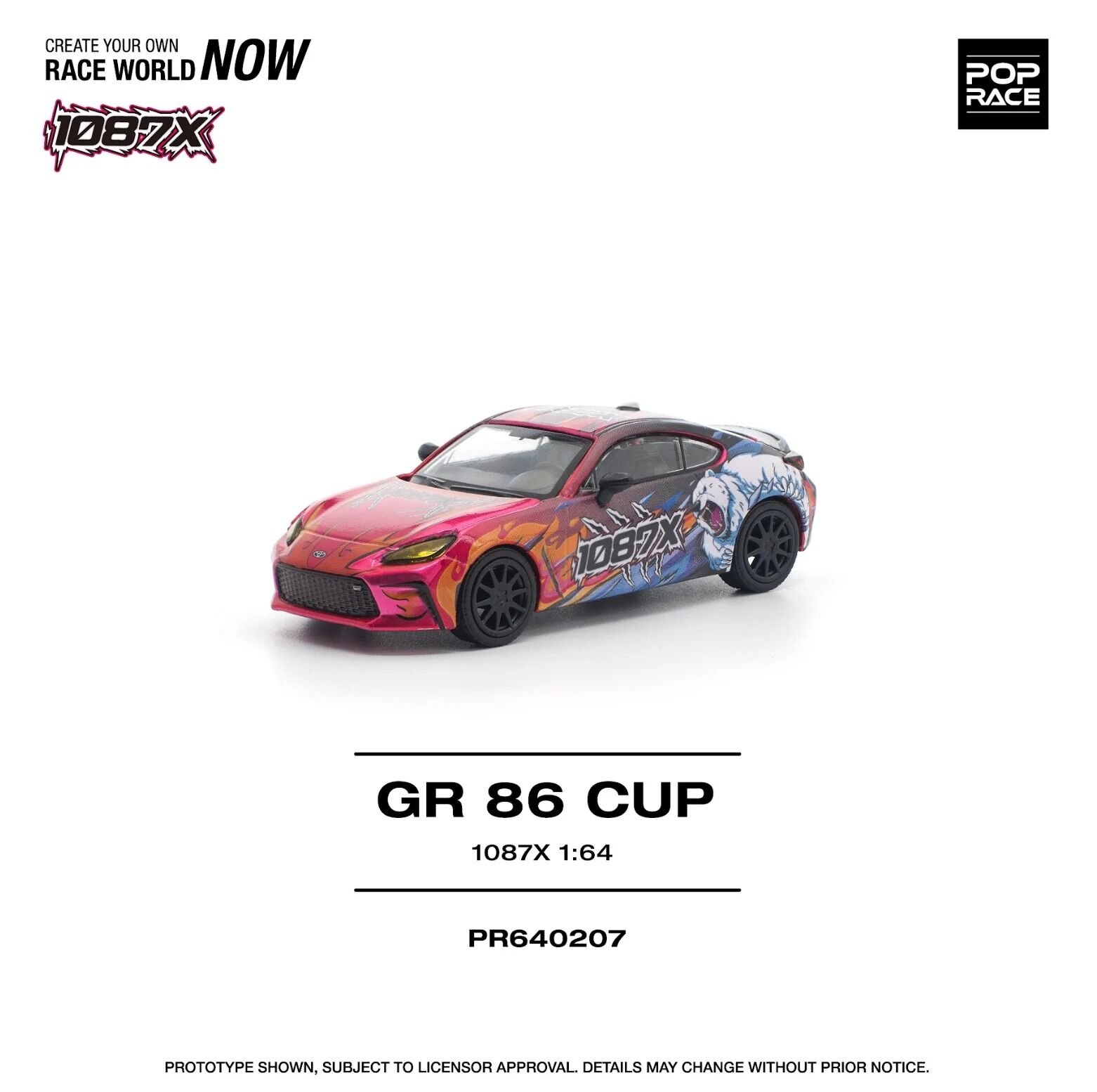 Pop Race 1/64 - Toyota GR86 Cup 1087X - PR64-207