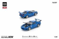 Pop Race 1/64 - Mazda RX7 FC3S Re-Amemiya Widebody Mavi - PR64-0290