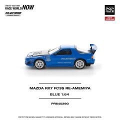 Pop Race 1/64 - Mazda RX7 FC3S Re-Amemiya Widebody Mavi - PR64-0290