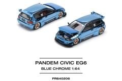 Pop Race 1/64 - Pamdem Civic Mavi Krom - PR64-0206