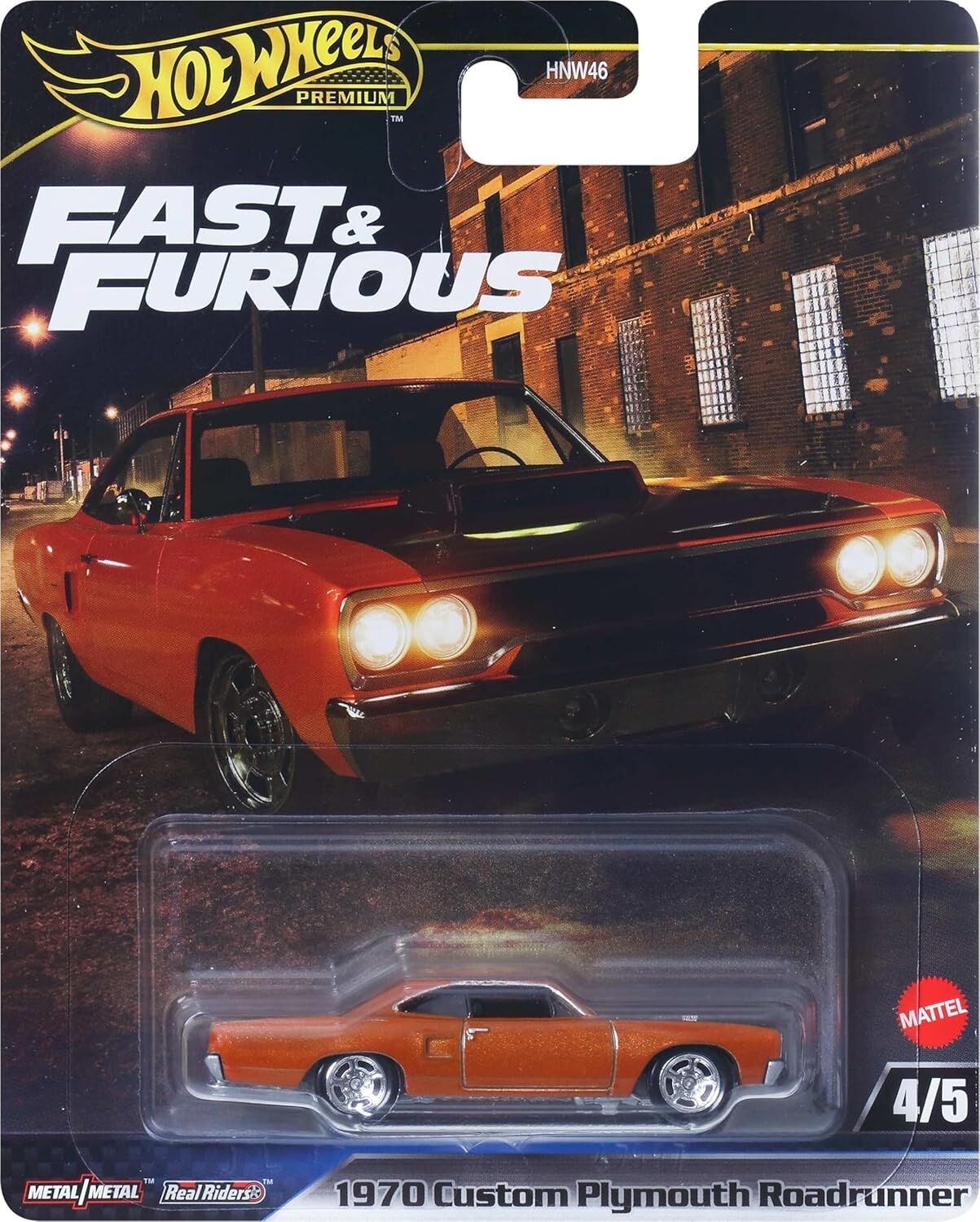 Hot Wheels Premium - F&F - 1970 Custom Plymouth Roadrunner 4/5