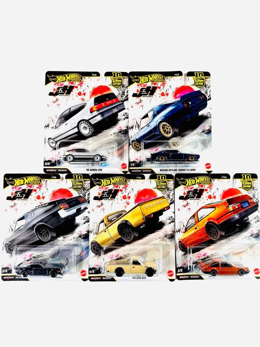 Hot Wheels Premium - Japan Historics 5 5li Set