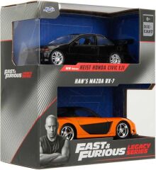 Jada 1/32 F&F Legacy Series Heist Honda Civic EJ1 / Han Mazda RX-7