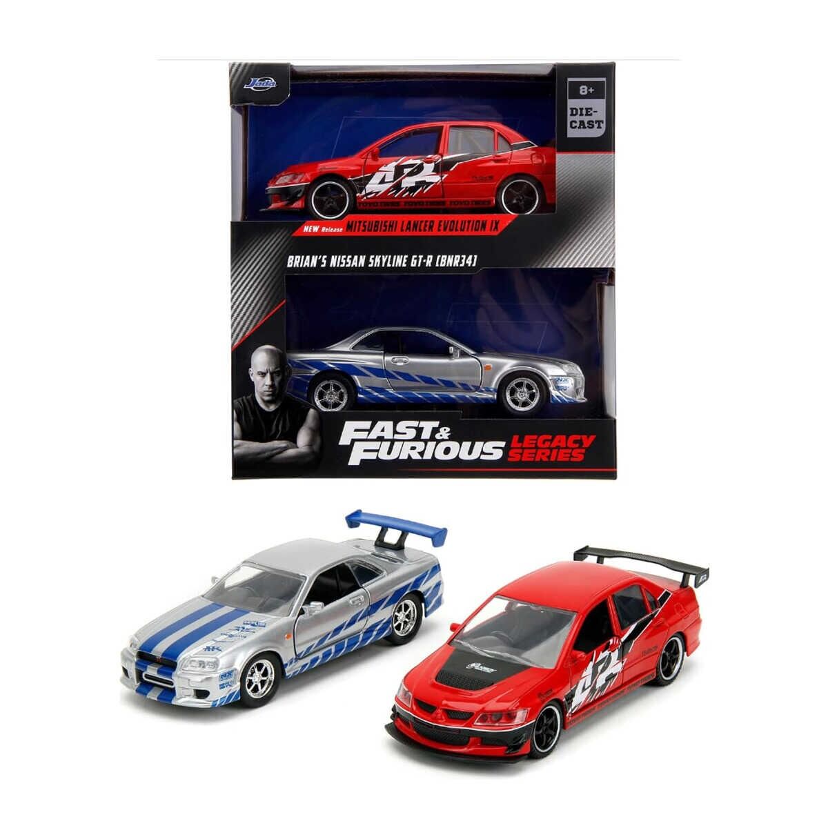 Jada 1/32 F&F Legacy Series Mtsubishi Lancer Evolution IX / Brian Nissan Skyline GT-R (R34)