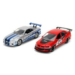 Jada 1/32 F&F Legacy Series Mtsubishi Lancer Evolution IX / Brian Nissan Skyline GT-R (R34)