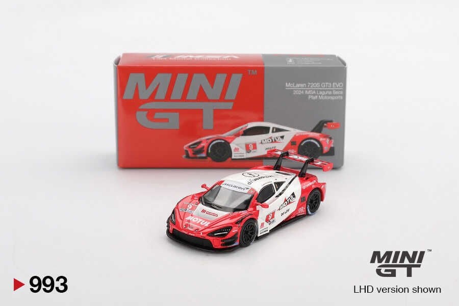 Mini GT 993 1/64 McLaren 720S GT3 Evo Pfaff Motorsports 2024 IMSA Laguna Seca