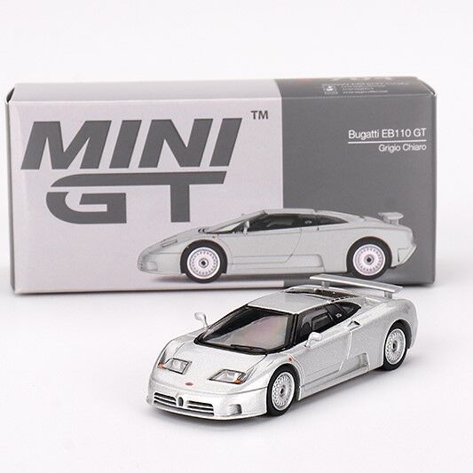 Mini GT 704 Bugatti EB110 GT Grigio Chiaro