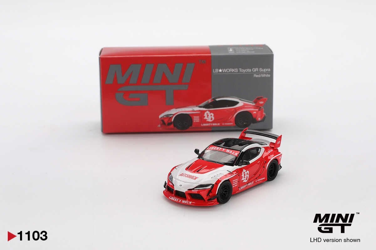 Mini GT 1103 1/64 LB-WORKS Toyota GR Supra Red/White