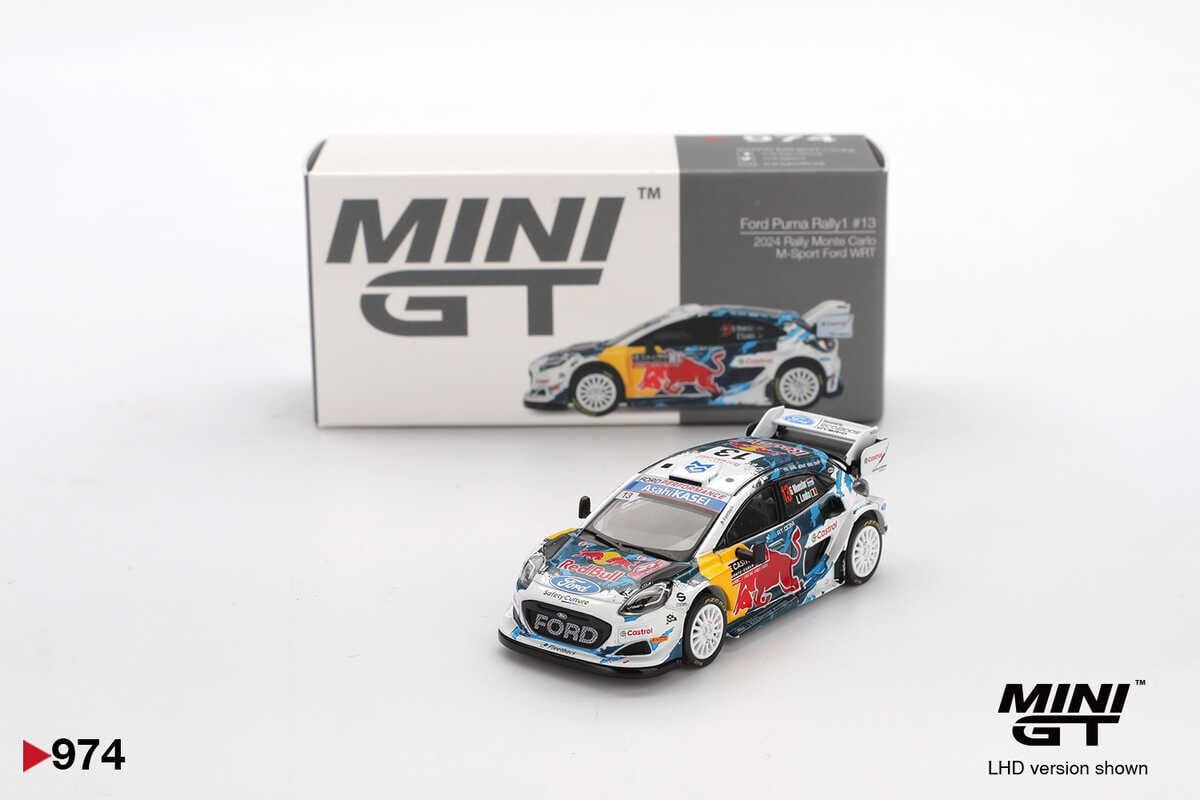 Mini GT 974 1/64 Ford Puma Rally1 M-Sport Ford WRT 2024 Rally Monte Carlo/ China