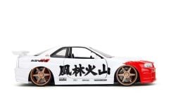 Jada 1/24 Street Fighter Nissan Skyline GTR R34 Ryu Figürü ile Birlikte