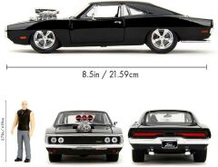 Jada 1/24 Fast & Furious 1970 Dodge Charger Dom Figürü ile Birlikte