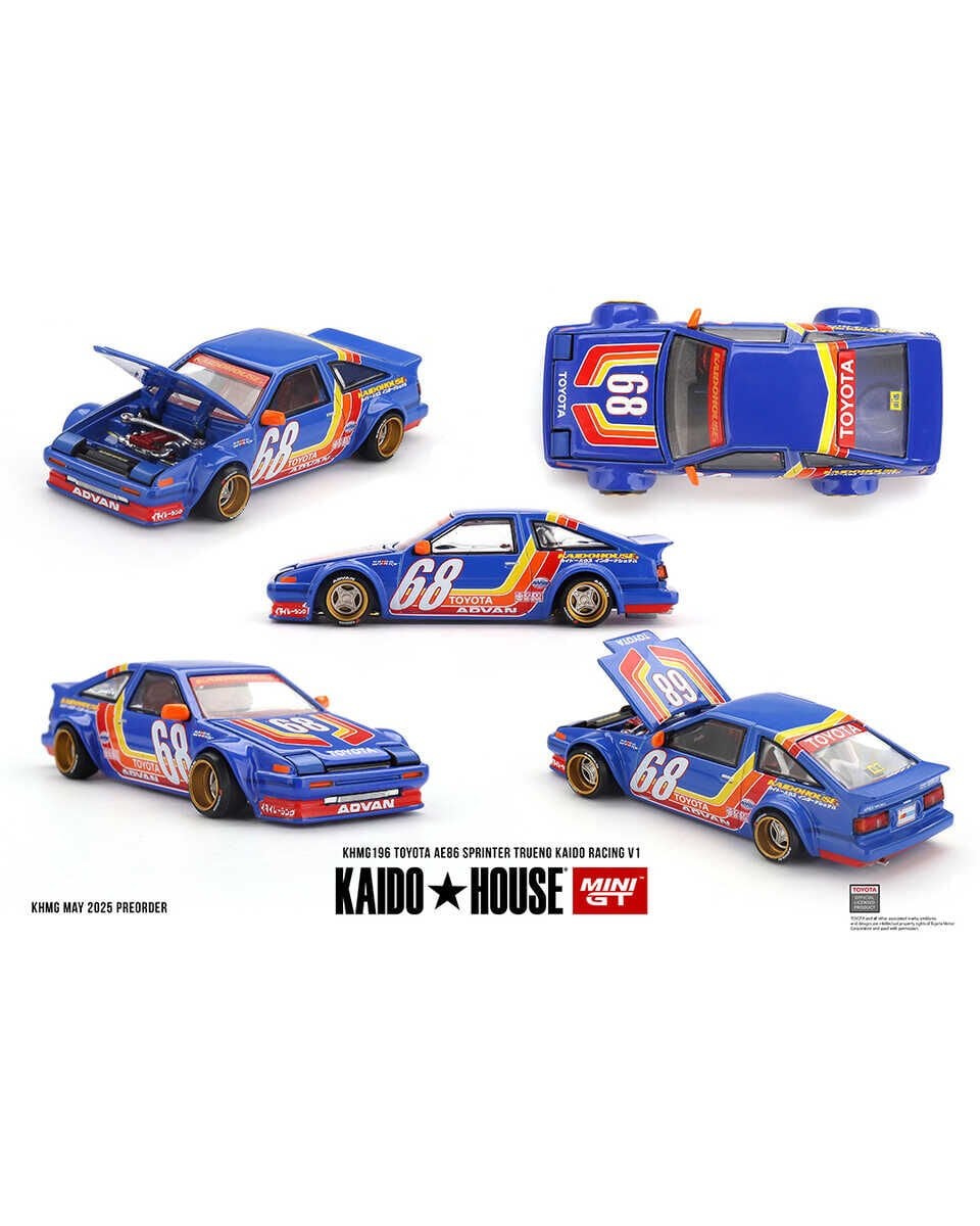 Mini GT x KaidoHouse //196 Toyota AE86 Sprinter Trueno Kaido Racing V1
