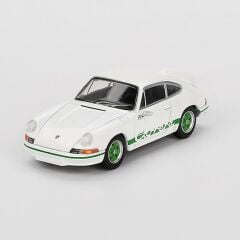 Mini GT 801 Porsche 911 Carrera RS 2.7 Grand Prix White with Green Livery - Blister Paket
