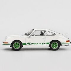 Mini GT 801 Porsche 911 Carrera RS 2.7 Grand Prix White with Green Livery - Blister Paket