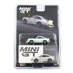 Mini GT 801 Porsche 911 Carrera RS 2.7 Grand Prix White with Green Livery - Blister Paket