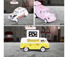 Majorette - “French Touch” Renault Kangoo (Pembe, Macaron)