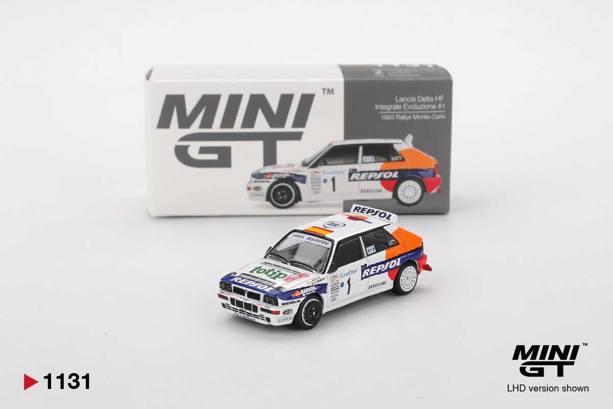 Mini GT 1/64 1131 Lancia Delta HF Integrale Evoluzione #1 1993 Rallye Monte-Carlo