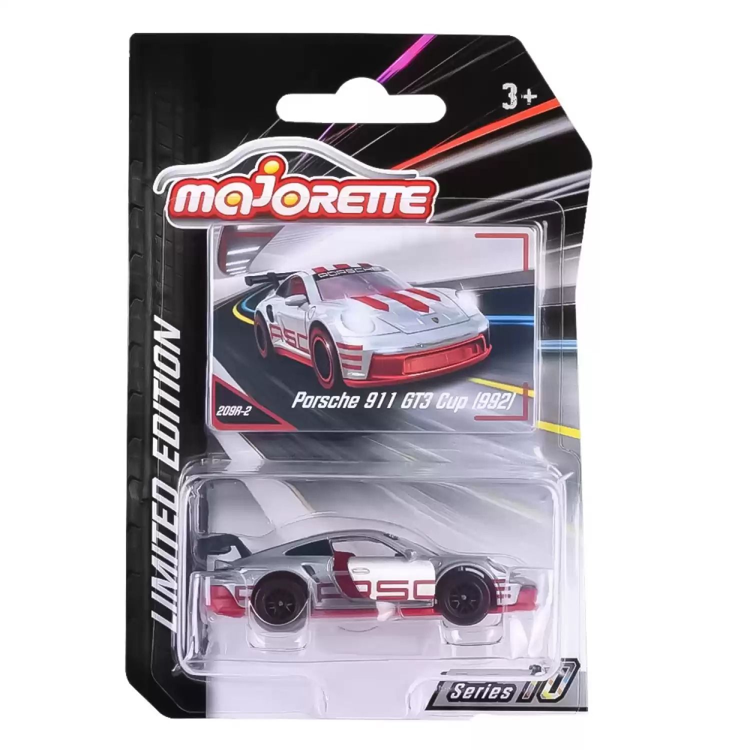 Majorette - Limitli Seri 10 Porsche 911 GT3 Cup (992) (Gümüş)