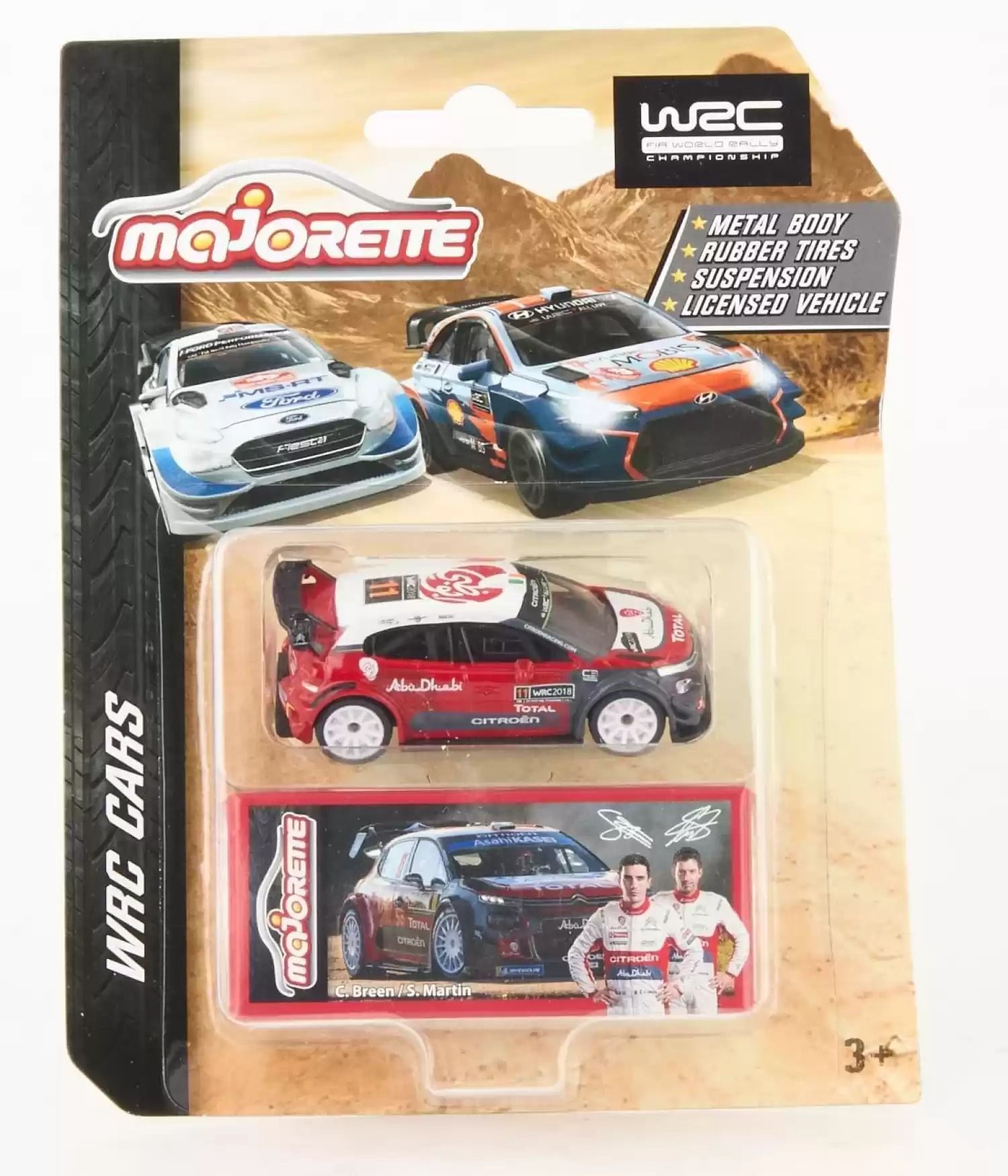 Majorette - WRC Cars Serisi Citroen C3 WRC 2018 ( C.Breen / S.Martin )