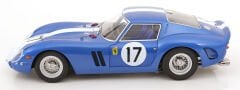 KK Scale 1/12 Scale Diecast KKDC120122-17 - Ferrari 250 GTO No.17, Le Mans 1962 - Mavi / Beyaz Metalik