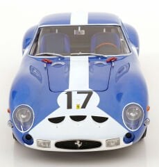KK Scale 1/12 Scale Diecast KKDC120122-17 - Ferrari 250 GTO No.17, Le Mans 1962 - Mavi / Beyaz Metalik