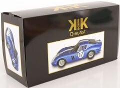 KK Scale 1/12 Scale Diecast KKDC120122-17 - Ferrari 250 GTO No.17, Le Mans 1962 - Mavi / Beyaz Metalik