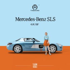 TimeMicro 1:64 Mercedes Benz SLS Gulf Oil Figürlü