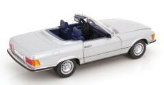 KK Scale 1/12 Scale Diecast KKDC120181 - Mercedes 450 SL R107 EU-Version with removable Softtop 1985 - Gümüş