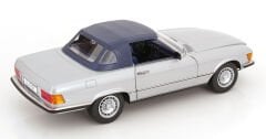 KK Scale 1/12 Scale Diecast KKDC120181 - Mercedes 450 SL R107 EU-Version with removable Softtop 1985 - Gümüş